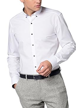 ETERNA Langarm Hemd SLIM FIT Chambray unifarben