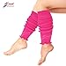 Luxurious Ladies 80's Dance Plain Ribbed Leg Warmers, Neon Leg warmers 15 Colours (Hot Pink)