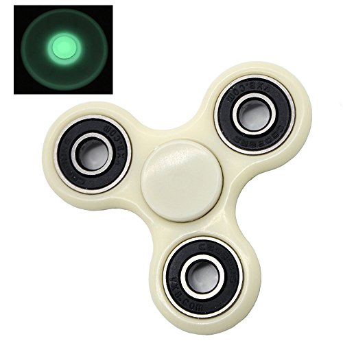 PoiLee Tri Fidget Hand Spinner Glow - Ultra Fast Bearings - Cool Finger Toy Reduce Stress Tool - Gift