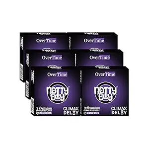 NOTTY BOY OverTime Climax Delay Extra Time Condom For Men - 18 Count (Pack of 6)