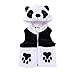 Produktbild Kobay Kleinkind Baby Jungen Mädchen Cartoon Panda Hooded Weste Tops Weste Outfits Kleidung (70/1Jahr, Weiß)