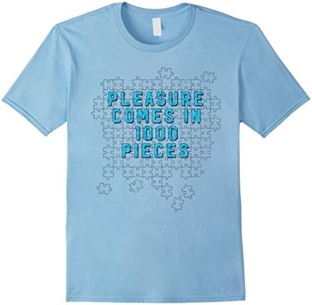 Men's Jigsaw Puzzle 1000 Pieces T Shirt - Funny Hobby Slogan 3XL Baby Blue