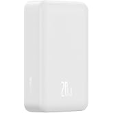 Baseus EnerFill FM41 Mini Manyetik Powerbank 20.000 mAh 20W - Beyaz (C'den C'ye 20V/3A 30cm beyaz kablolu)