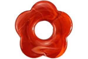 GRONGU Pendentifs en résine teintée creux à cinq pétales, breloque en forme de fleur, porte-clés, boucles d'oreilles, bijoux, accessoires faciles à utiliser