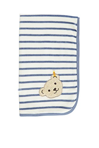Steiff Unisex Baby Decke Nicky 65 x 95 cm Scarf, Blue (infinity Blue Blue 3210), One Size (Manufacturer size: 0)