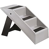 Hundetreppe mit 3 Stufen in grau