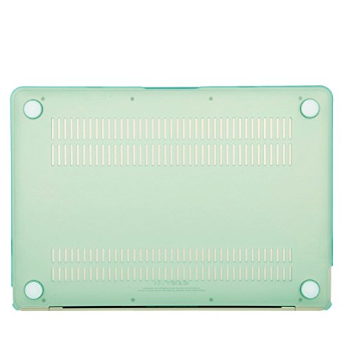 HASESS Matte Harte Schale Clip Snap-on Case für MacBook Air 12 A1534 + Klar LCD-Schirm-Schutz + Abstimmung Europa UK Layout Tastatur Haut für Neu MacBook Air 12″ Glossy Display – Minzgrün - 3