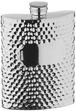 Arthur Price of England Pewter 6oz Hip Flask Hammered Finish
