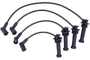 MICBLACO Ignition Cable, 4PCS Spark Plug Ignition Lead Wire Set, Spark Plug Wire for Ford C max Mk2 Focus Mk3 Mondeo Mk4 Fiesta Mk5 C30 S40 V50 Mazda 2 1335377 Volvo C30 533