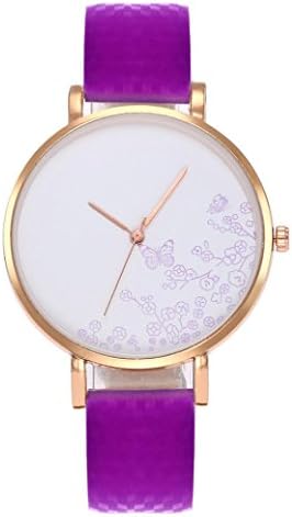 Thermochromic Minimalist Leather Girls Watch SOMESUN Cute Women Watches Quartz Popular Minimalist (Purple)