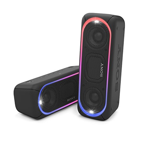 Sony SRS-XB30B - Altavoz inal  mbrico port  til  Bluetooth  NFC  Extra Bass  24h de bater  a  Wireless Party Chain  luz Lineal  Flash estrobosc  pico  Color Negro