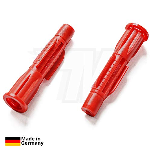 20 tacos universales para materiales de construcción completa, tela hueca en rojo/gris con cuello, Rojo