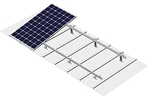 SUN WORLD ENERGY Estructura de Montaje para Paneles Solares Coplanar, Inclinación Ajustable 15°-30°, Compatible con Marcos de 30-35 mm, Ideal para Techos Inclinados y Superficies Planas/de Fijación de Panel Solar (1)