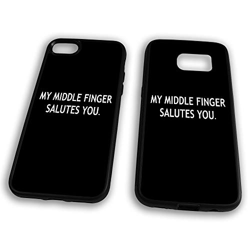My Middle Finger Salutes You Funny Quote Sarcasm Rude Attitude Sassy Quirkly Comebacks Hard Clip Phone Case Cover for iPhone 7 Black