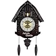 Three Secondz Cuckoo Fixed Door Does not Open or Close Decorative Wall Clock for Home (Choco Brown, 60 cm x 15 cm x 36 cm)