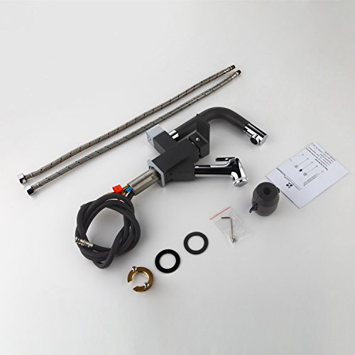 Homelody ORB Schwarz beschichtet Wasserhahn Küche Armatur 2 Funktion Küchenarmatur mit herausziehbarem Brause Mischbatterie Spüle Spültischarmatur - 7