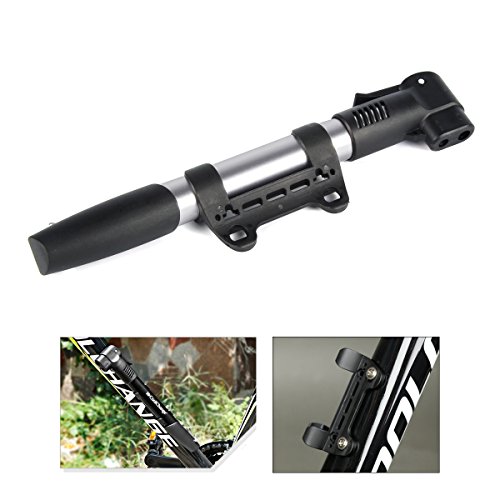 UVISTAR Minipumpe Fahrrad Rennrad, Presta Luftpumpe, 2 Ventil Französisches / Amerikanisches Ventil, Kleine Hochdruck Radpumpe, Universal für Mountainbike Mini Bike Unterwegs - 8