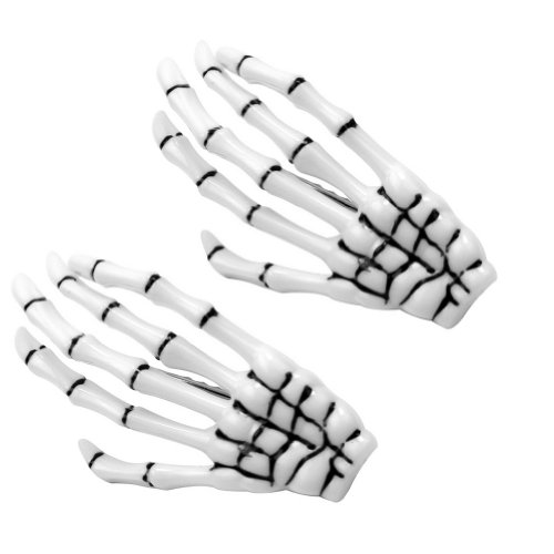 2pcs Personality Devil Skeleton Hand Bone Claw Hairpin Zombie Horror Hair Clip