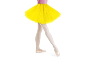 AYBUY Tutu para Mujer Falda de Tul, 1 Falda tutú de Tul para, Falda de Tul Elástico de 3 Capas para de Lentejuelas, Adulto Tutu Retro 80s Fiesta, Halloween Carnaval Disfraz