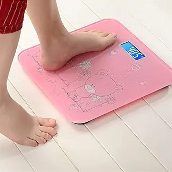 ALOKRUPSWAM Personal Digital Bathroom Weighing Scale Machine with Step-on Technology for Accurate Body Weight Monitor Tempered Glass Digital Scale (Multicolored)