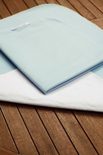 Inkontinenzunterlage, Bettunterlage, 75x85cm (Weiß/Blau)
