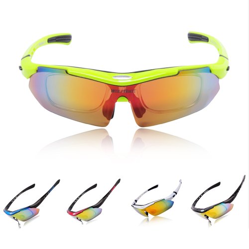WOLFBIKE BYJ-013 Sonnenbrillen Polatizzati Außen Skilaufen Radfahren Fahrräder und andere Sport-Schutz mit 5 Wechselobjektiven - 2