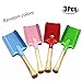 Produktbild Uoeo 3 Garten Colorful Garden Hand Schaufel Metall Einpflanzen kleinen Platz Schaufel Blume, Erde Pflanzen Rodespaten Werkzeug, 20,1 x 6,6 cm, zufällige Farben