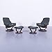 Produktbild Ekornes Stressless Consul Leder Sessel 2X Garnitur Grün Einsitzer Funktion Hocker #5921