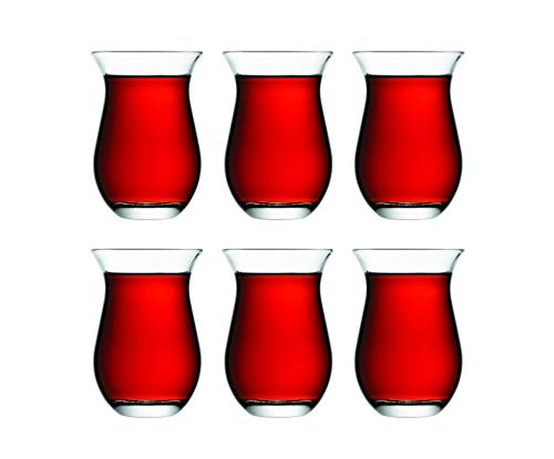 Pasabahce - Juego de 6 vasos turcos de té (cristal)