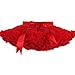 Buenos Ninos Girl's Solid Color Dance Tutu Pettiskirt Red 5-6T