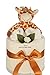 Unisex giraffe rattle nappy cake baby gift FREE Delivery (Mini,)