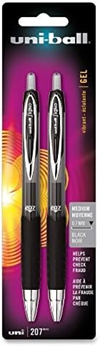 Uni-Ball - Gel Pen - Retractable - Refillable - 7mm Point - 2 Pack Black Ink