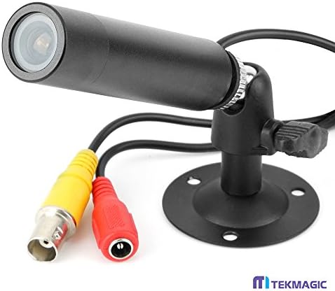 TEKMAGIC 3.6mm Lens 600TVL HD Color Miniature Bullet Camera 1/3" Sony CCD Security CCTV Cameras with Bracket TV Standard