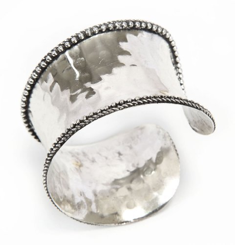 Preisvergleich Produktbild Rustic Style Cuff Bracelet Silver Tone