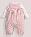 Mamas & Papas - Pink Two Piece Dungaree Set