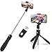 Price comparison product image Abafia Selfie Stick, Selfie Stick Tripod with Remote, 3 in 1 Bluetooth Selfie Stick Extendable Monopod Wireless Portable 360° for iPhone X / 8/7 / Samsung S8 / S9 Plus/Huawei P20 (Black)