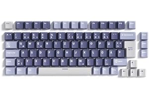RK ROYAL KLUDGE PBT Keycap Set pour clavier mécanique RK M75 | Disposition ISO allemande double shot | Keycaps de haute qualité résistant à l'usure, violet lavande