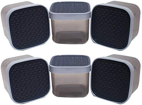 Kuber Industries Plastic Multipurpose Storage Container Set, Set of 6, Grey