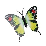 La vogue Gelb 12er 3D Schmetterling Wandsticker Aufkleber Fenstersticker Wanddeko Wanddekoration - 4