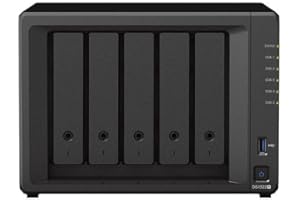 Synology DS1522+ 40TB 5 Bay Desktop NAS Solution, installed with 5 x 8TB Western Digital Red Plus Drives