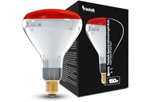 Modee Lampada a infrarossi R125 rossa (150 W, riscaldante per suini e pollame, Durata massima 3000 ore, Portalampada E27, Lampada stabile)