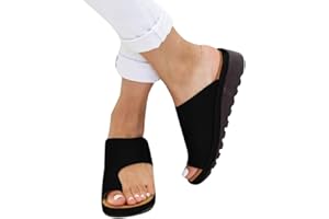 IXII Sandales Orthopédiques Pour Femmes Tongs À Bout Ouvert Avec Correction De L'os Du Gros Orteil Pantoufles À Semelle Plate Pour Oignon Hallux Valgus Chaussures De Plage D'été Pour La Marche En Plein Air