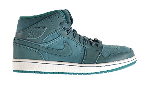 Jordan Air 1 Mid Nouveau Men's Shoes Night Shade-Lush Teal-White 629151-306