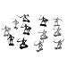 Magideal 60 pcs/lot Sliver Black Warriors Medieval Soldiers Military Figures Toy RS.495.00