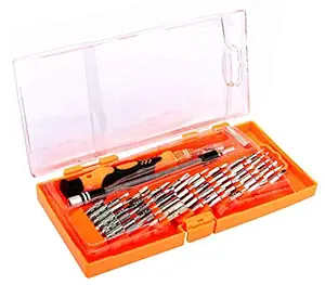 JAKEMY 58 IN 1 Professional hardware tool screwdriver set kit, Tool Set with 1 Non-slip Ergonomic Handle, 1 Extension Bar, 1 Flexible Extension Bar, 1 Connector and 54 CRV Material Bits - JM-8125