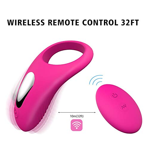 Wireless Remote Control Funny Toys for Couple Ring for P-énis Funny Toys for Men P-énis Chastity Privacy Toys for Couple,Pink-Wireless