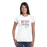 YaYa cafe Mothers Day Boss Lady Women Cotton T-Shirt S - White