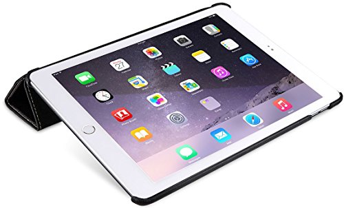 StilGut Couverture Case, Hülle aus feinstem Leder für das Apple iPad Air 2, schwarz - 3