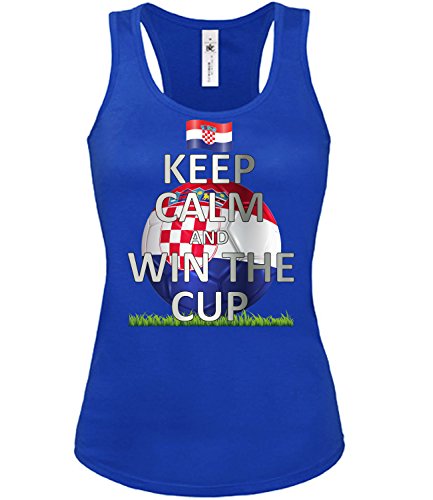 KROATIEN – KEEP CALM AND WIN THE CUP SHIRT 5170 Damen Tank Top (TT-F-B) Gr. XL