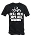 Echte Herren Lied Dont´t Need Motore Lustig Fahrrad T-shirt - Schwarz, Large